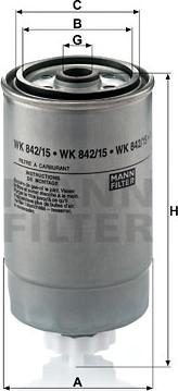 Mann-Filter WK 842/15 - Топливный фильтр parts5.com