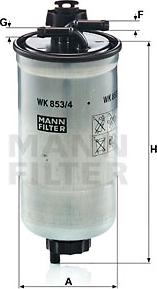 Mann-Filter WK 853/4 z - Топливный фильтр parts5.com