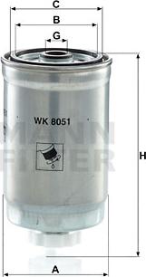Mann-Filter WK 8051 - Топливный фильтр parts5.com