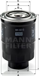 Mann-Filter WK 8018 x - Топливный фильтр parts5.com