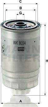 Mann-Filter WK 8034 - Топливный фильтр parts5.com