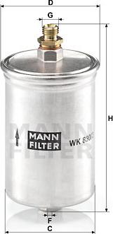 Mann-Filter WK 830/3 - Топливный фильтр parts5.com