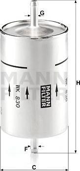 Mann-Filter WK 830 - Fuel filter parts5.com