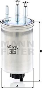 Mann-Filter WK 829/3 - Топливный фильтр parts5.com