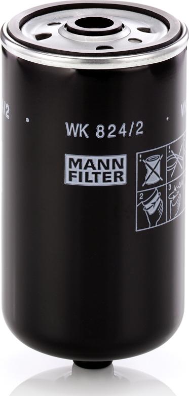 Mann-Filter WK 824/2 - Топливный фильтр parts5.com