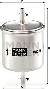 Mann-Filter WK 79 - Топливный фильтр parts5.com