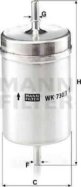 Mann-Filter WK 730/3 - Топливный фильтр parts5.com