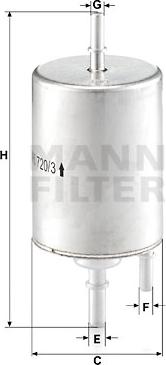 Mann-Filter WK 720/3 - Топливный фильтр parts5.com