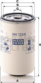 Mann-Filter WK 723/6 - Топливный фильтр parts5.com