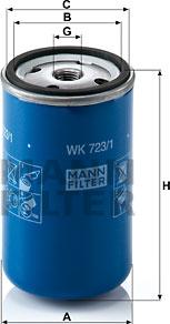 Mann-Filter WK 723/1 - Топливный фильтр parts5.com