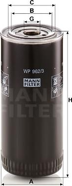 Mann-Filter WP 962/3 x - Топливный фильтр parts5.com