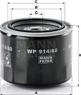 Mann-Filter WP 914/80 - Масляный фильтр parts5.com