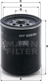 Mann-Filter WP 920/80 - Масляный фильтр parts5.com