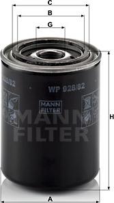 Mann-Filter WP 928/82 - Масляный фильтр parts5.com