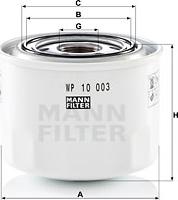 Mann-Filter WP 10 003 - Масляный фильтр parts5.com