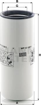 Mann-Filter WP 12 120/1 - Масляный фильтр parts5.com