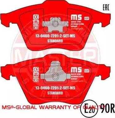 MASTER-SPORT GERMANY 13046072012-SET-MS - Тормозные колодки, дисковые, комплект parts5.com