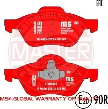 MASTER-SPORT GERMANY 13046072212-SET-MS - Тормозные колодки, дисковые, комплект parts5.com