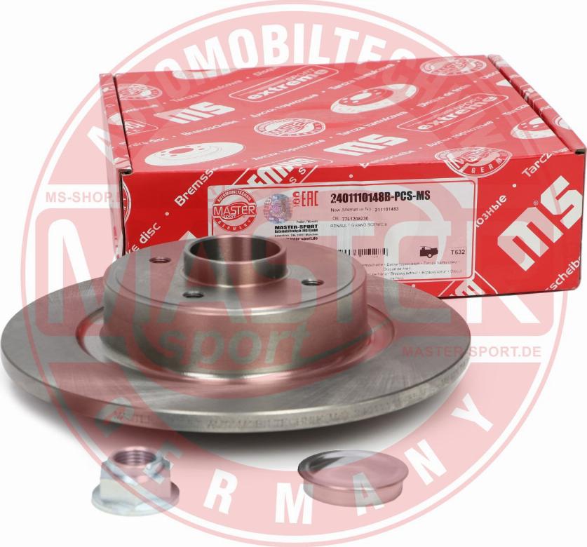 MASTER-SPORT GERMANY 2401110148B-PCS-MS - Тормозной диск parts5.com