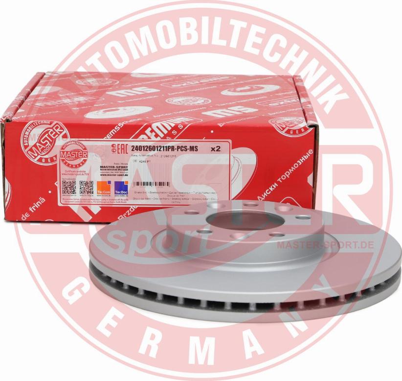 MASTER-SPORT GERMANY 24012601211PR-PCS-MS - Тормозной диск parts5.com