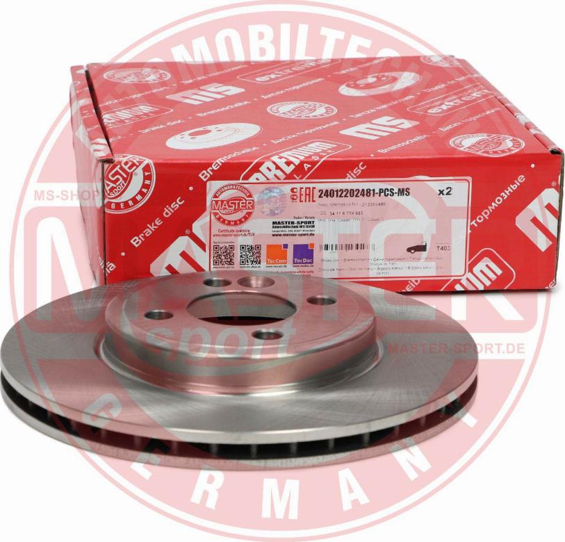 MASTER-SPORT GERMANY 24012202481-PCS-MS - Тормозной диск parts5.com