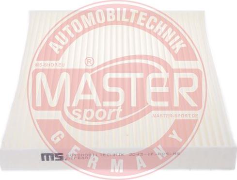 MASTER-SPORT GERMANY 2043-IF-PCS-MS - Фильтр воздуха в салоне parts5.com