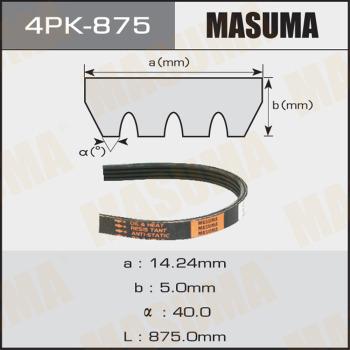 MASUMA 4PK875 - Поликлиновой ремень parts5.com