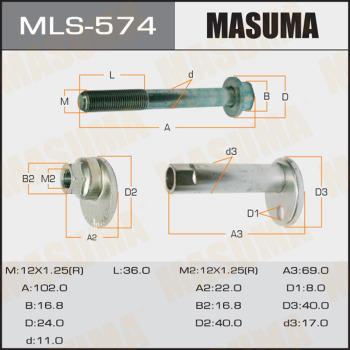 MASUMA MLS574 - Болт регулировки развала колёс parts5.com