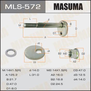 MASUMA MLS572 - Болт регулировки развала колёс parts5.com