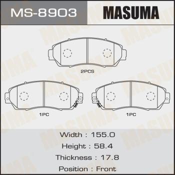 MASUMA MS-8903 - Комплект тормозных колодок, барабанные parts5.com