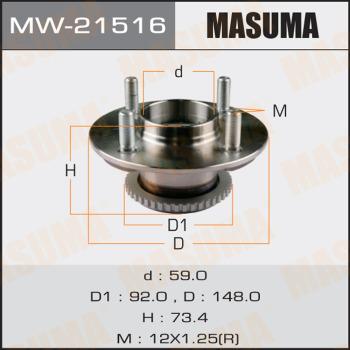 MASUMA MW21516 - Ступица колеса, поворотный кулак parts5.com
