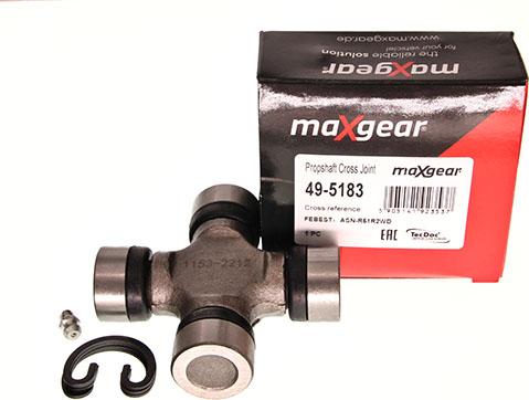 Maxgear 49-5183 - Шарнир, продольный вал parts5.com