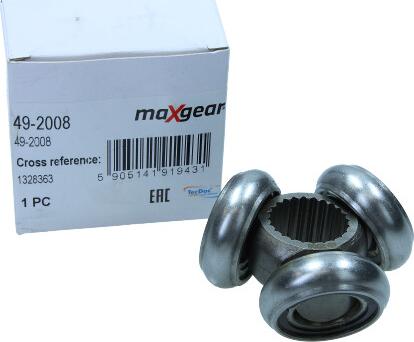 Maxgear 49-2008 - Муфта с шипами, приводной вал parts5.com