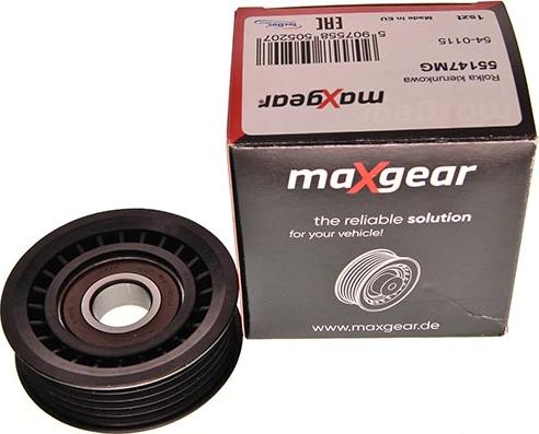 Maxgear 54-0115 - Направляющий ролик, поликлиновый ремень parts5.com