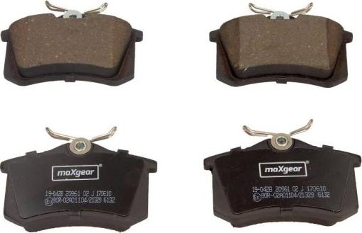 Maxgear 19-0428 - Brake Pad Set, disc brake parts5.com