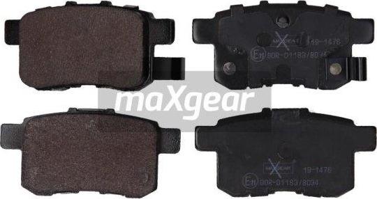 Maxgear 19-1476 - Тормозные колодки, дисковые, комплект parts5.com