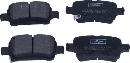 Maxgear 19-3656 - Тормозные колодки, дисковые, комплект parts5.com