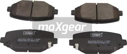 Maxgear 19-3034 - Тормозные колодки, дисковые, комплект parts5.com