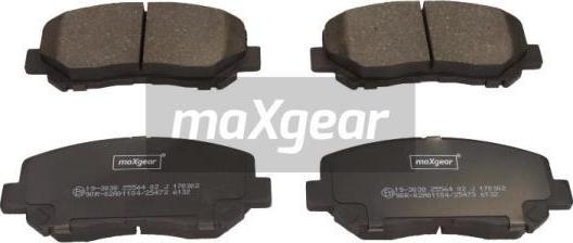 Maxgear 19-3038 - Тормозные колодки, дисковые, комплект parts5.com