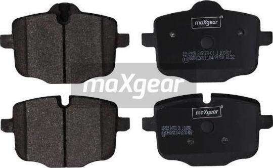 Maxgear 19-2905 - Тормозные колодки, дисковые, комплект parts5.com