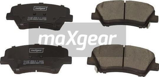 Maxgear 19-2927 - Тормозные колодки, дисковые, комплект parts5.com