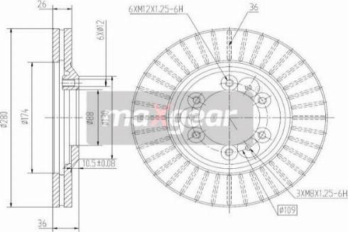 Maxgear 19-2649 - Тормозной диск parts5.com