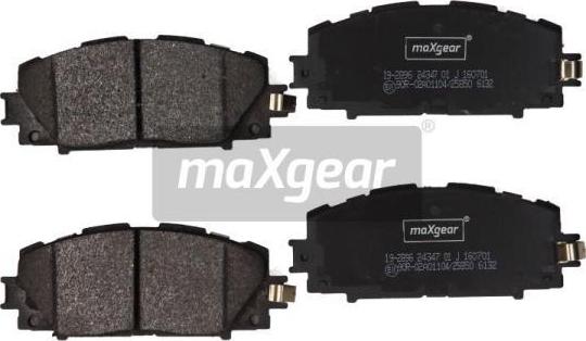 Maxgear 19-2896 - Тормозные колодки, дисковые, комплект parts5.com