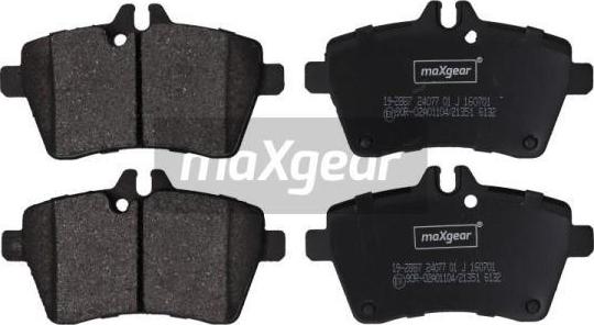 Maxgear 19-2887 - Тормозные колодки, дисковые, комплект parts5.com