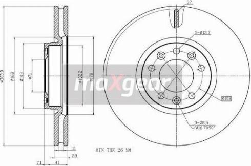 Maxgear 19-2749 - Тормозной диск parts5.com