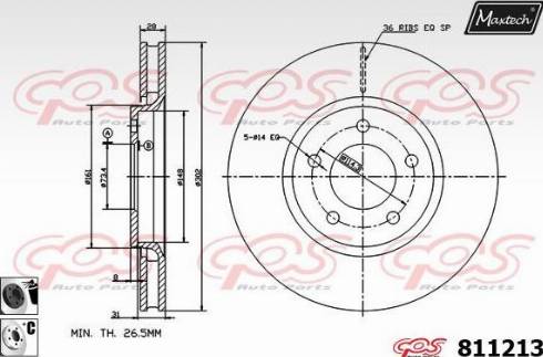 FIAT 5201-01-20918TUOTUV - Тормозной диск parts5.com