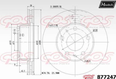 Delphi BG4823C - Тормозной диск parts5.com