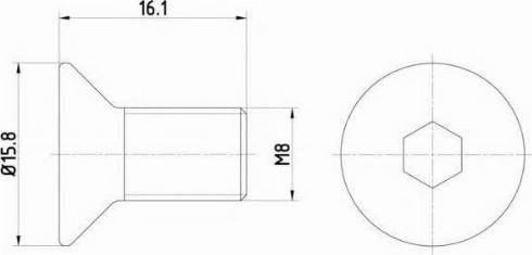 MAZDA 998310816 - Болт, диск тормозного механизма parts5.com