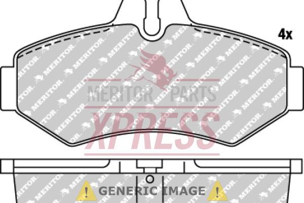 Meritor MDP1102 - Тормозные колодки, дисковые, комплект parts5.com