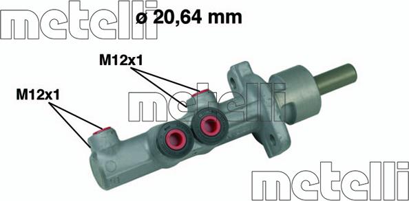 Metelli 05-0493 - Главный тормозной цилиндр parts5.com